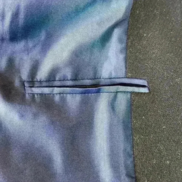 J. Crew Chateau Parka Stadium Cloth Wool Blend Coat Trim Fur Black Size 4 - Picture 8 of 13